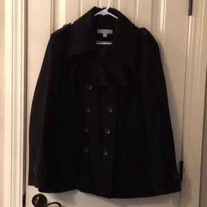 Black Pea Coat- Worn Once
